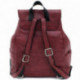 Vínově červený dámský klopnový batoh s přední kapsou Adreea