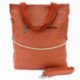 Oranžová velká dámská zipová taška Liealia