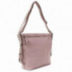 Světle růžová moderní dámská zipová crossbody kabelka Nancie