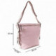 Světle růžová moderní dámská zipová crossbody kabelka Nancie