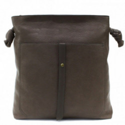 Tmavo hnedá dámska zipsová kabelka do ruky aj cez rameno Joelle