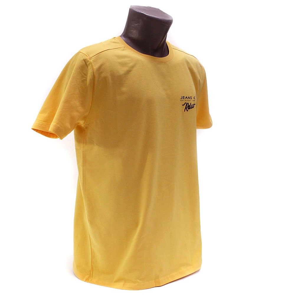 Žlté pánske tričko s okrúhlym výstrihom Ashton