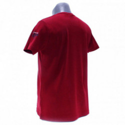 Tmavě červené pánské tričko s knoflíčky Kolton