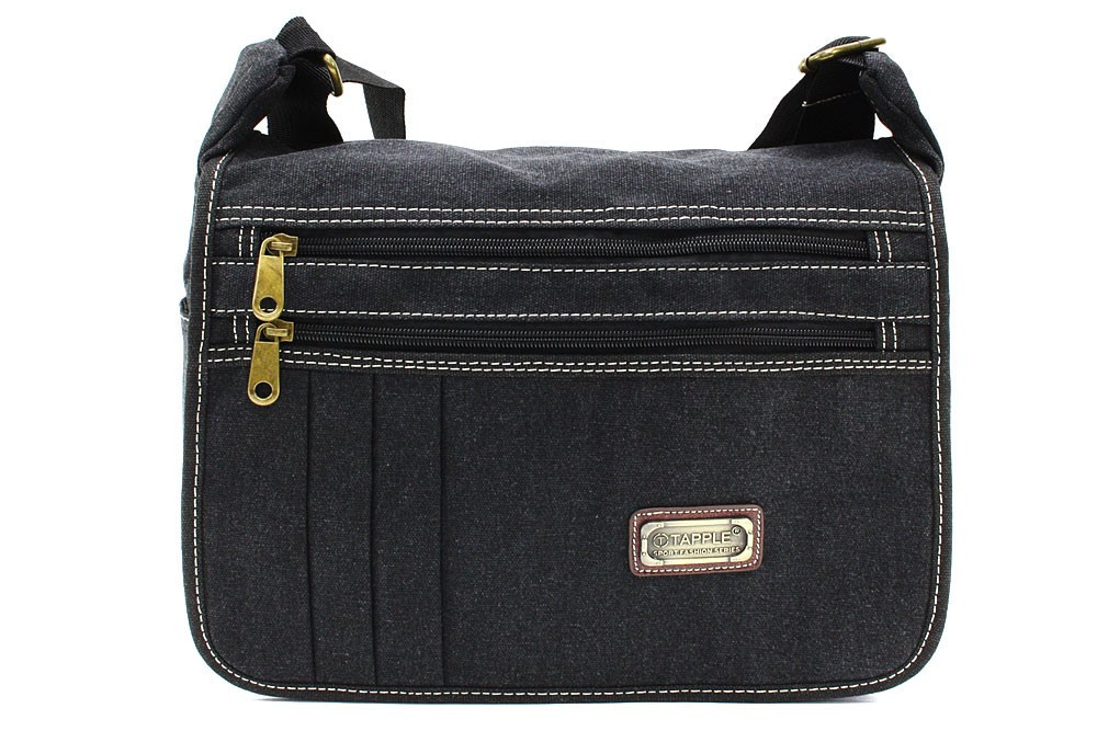 Černá pánská látková crossbody taška Jionni