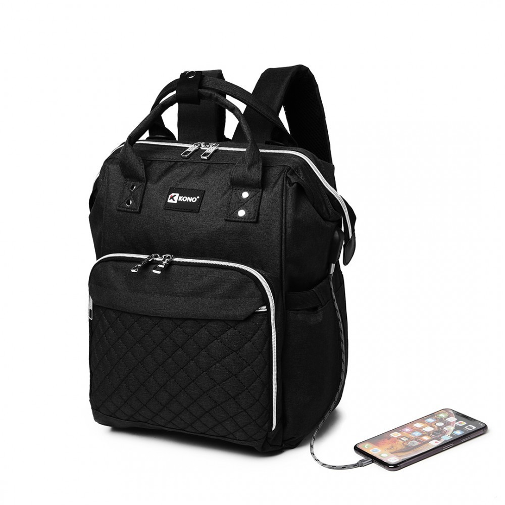 Čierna veľká praktická detská taška/batoh Xander