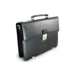 Čierna manažérska aktovka z pravej kože Monades