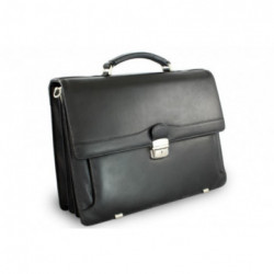 Čierna kožená manažérska veľká aktovka Declan