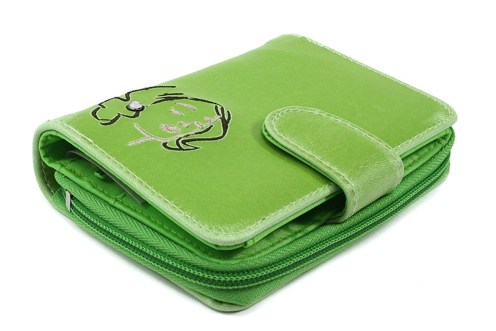 Zelená dámska peňaženka so zápinkou Jazmine