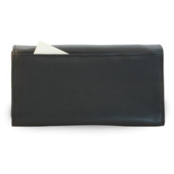 Čierna kožená čašnícka peňaženka Daniela