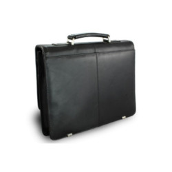 Čierna manažérska aktovka z pravej kože Carson