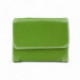 Zelená klopnová peněženka s výšivkou Adley