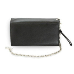 Čierna kožená čašnícka peňaženka Adeline