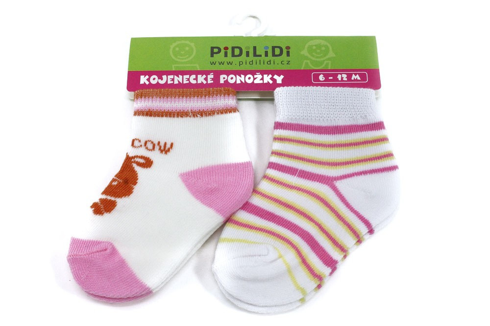 Dívčí kojenecké barevné ponožky 6 - 12 měsíců Zaire - 2 páry