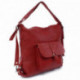 Červená dámská kabelka s kombinací batohu Jawell