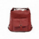 Tmavě červená dámská kabelka s kombinací batohu Jawell