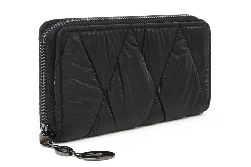 Čierna zipsová dlhá dámska peňaženka Kaleigh