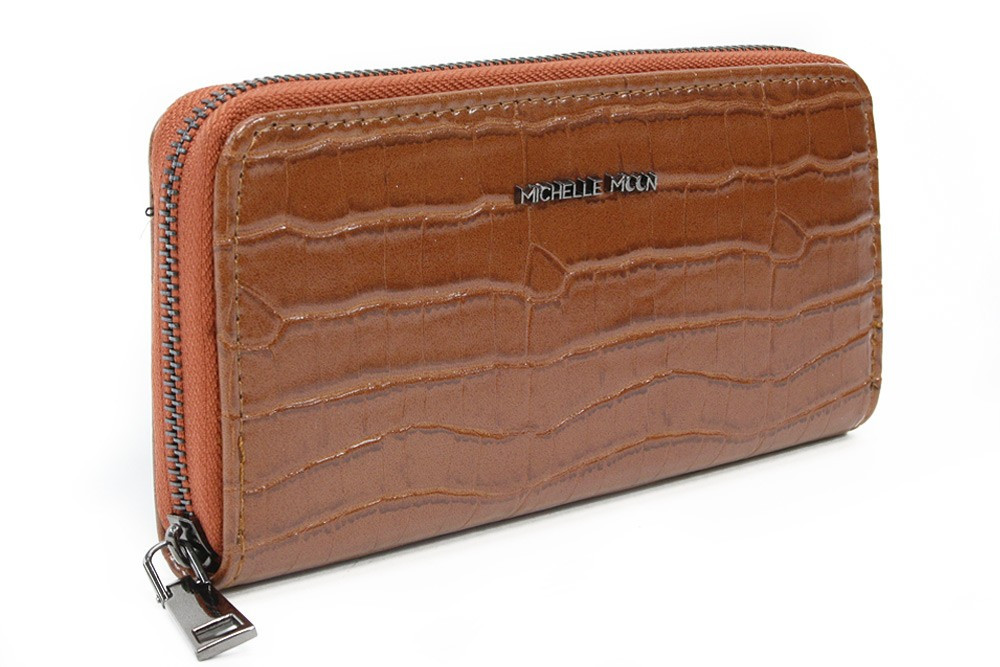 Hnedá zipsová dlhá dámska peňaženka Cherell
