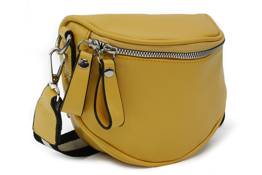 Žltá dámska zipsová kabelka/ľadvinka Baturra